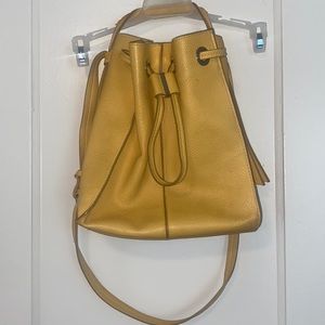 Zara faux leather bucket handbag